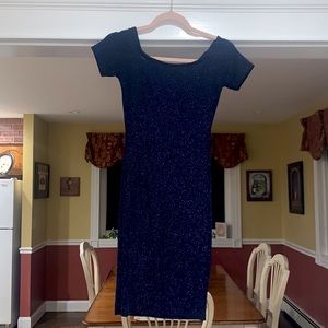 Vibrant sparkly blue dress
